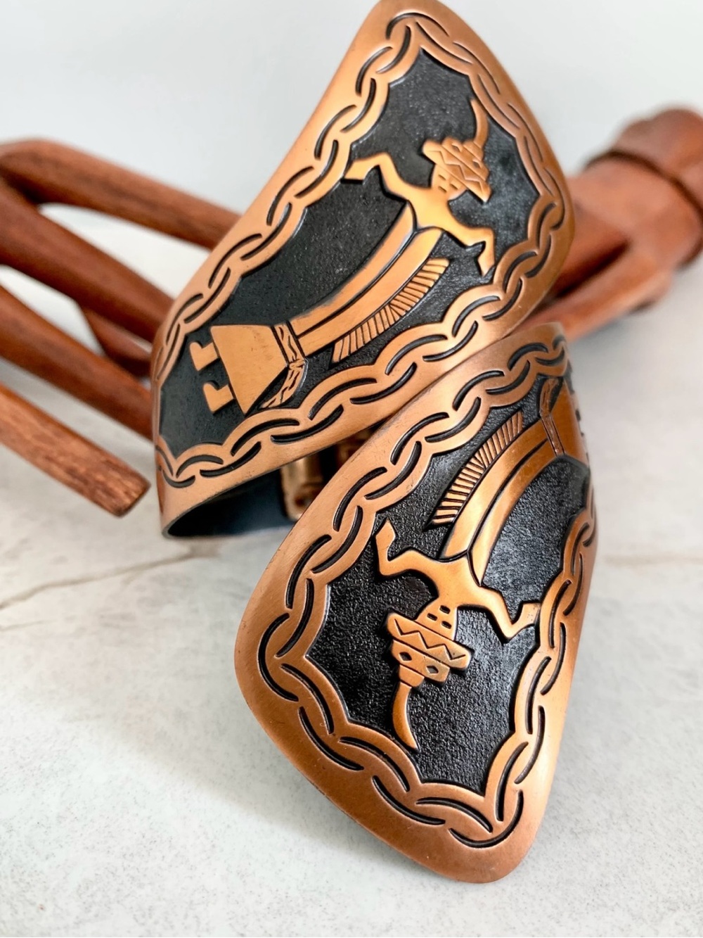Vintage 70’s Copper Kachina Cuff Bracelet